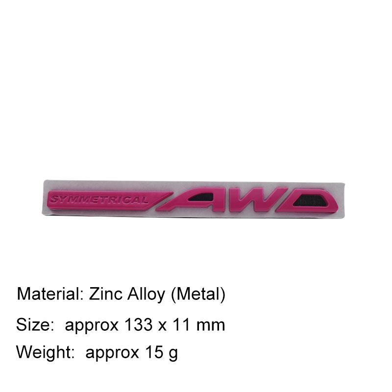 3D Car Styling SYMMETRICAL AWD car Hood Fender trunk Rear Bonnet Nameplate Decal Emblem Badge Sticker