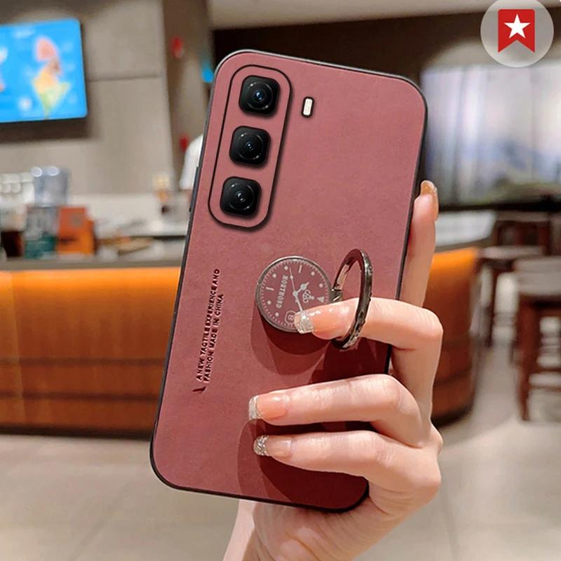 

Для Infinix Hot 50 4G овчина кожа магнитный держатель кольцо подставка чехол для телефона для Infinix Hot 50 5G матовый защитный чехол для объектива Infinix Hot 50 5G красный