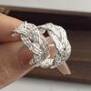 925 Sterling Silver Vintage Earrings For Women Trendy Simple Interware Lines Earring Jewelry Prevent Allergy Party Accessories