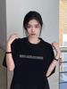 Damen Übergröße Retro Streetwear Reines Baumwoll Lockeres T-Shirt - Halbarm Freizeit Oberteil