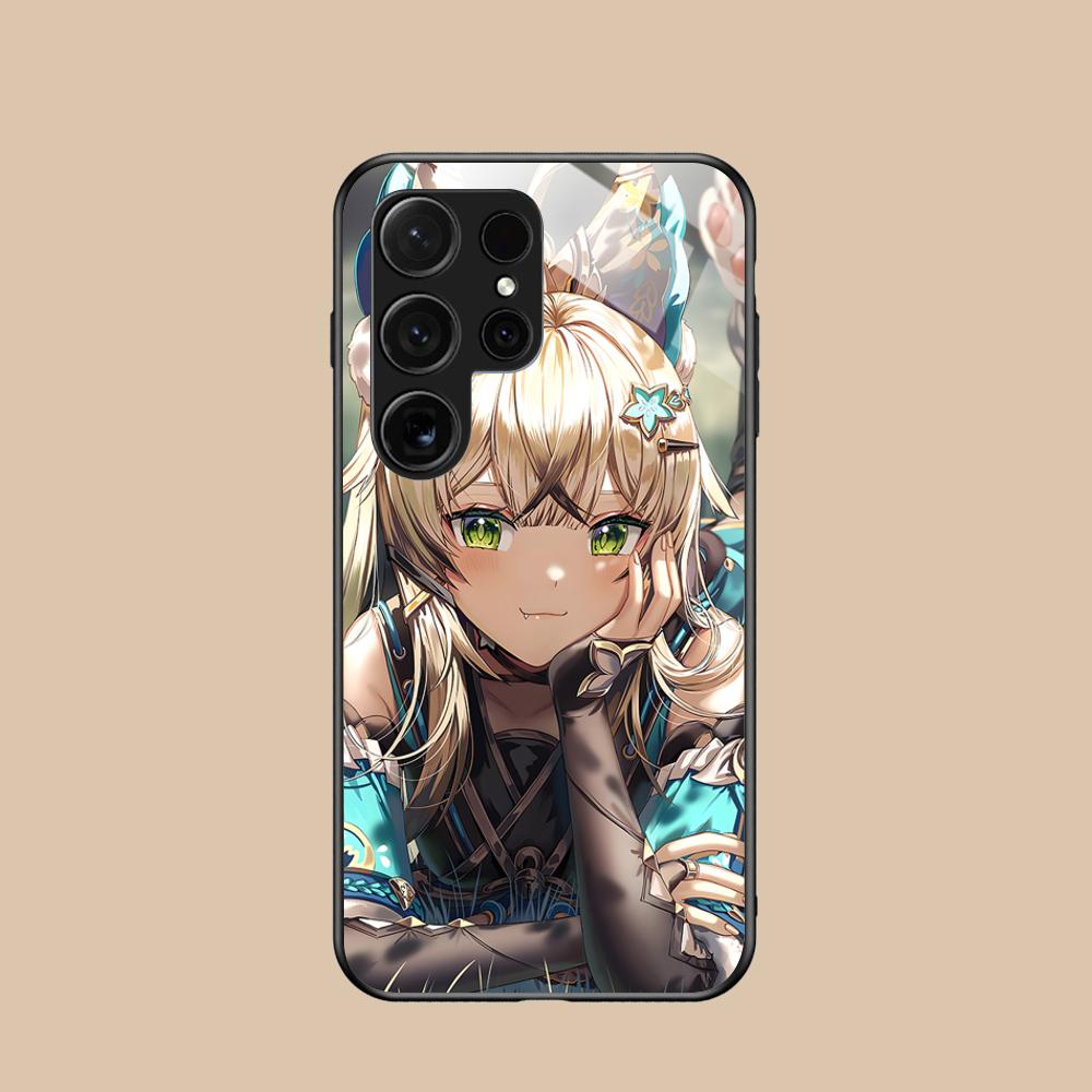 Game GI Kirara Mobile Phone Case for Samsung Galaxy A56 55 54 53 52 51 36 35 34 23 16 15 5G Glass Colorful Cover Luxury Pretty