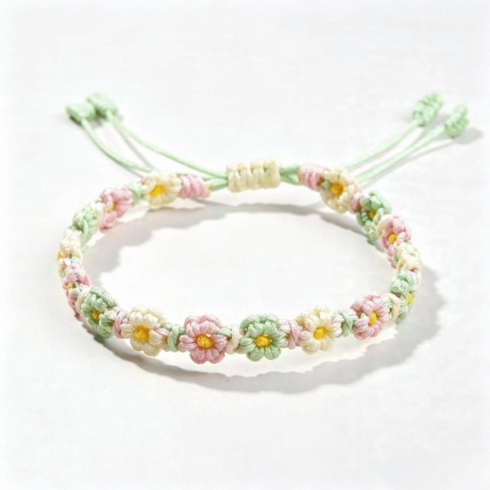Small Chrysanthemum Woven Bracelet Braided Rope Knot Bracelets For Lovers