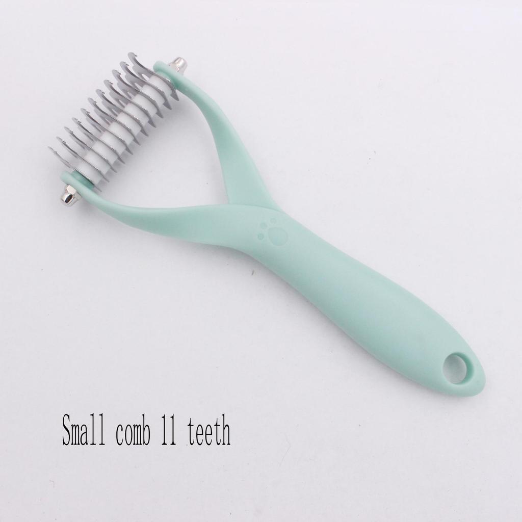 Tierkamm 1 Stück Fellpflege Katze und Hund Haarbürste Doppelseitig Edelstahl Verknotung für Fliegende Haare Reinigung Massage Zubehör