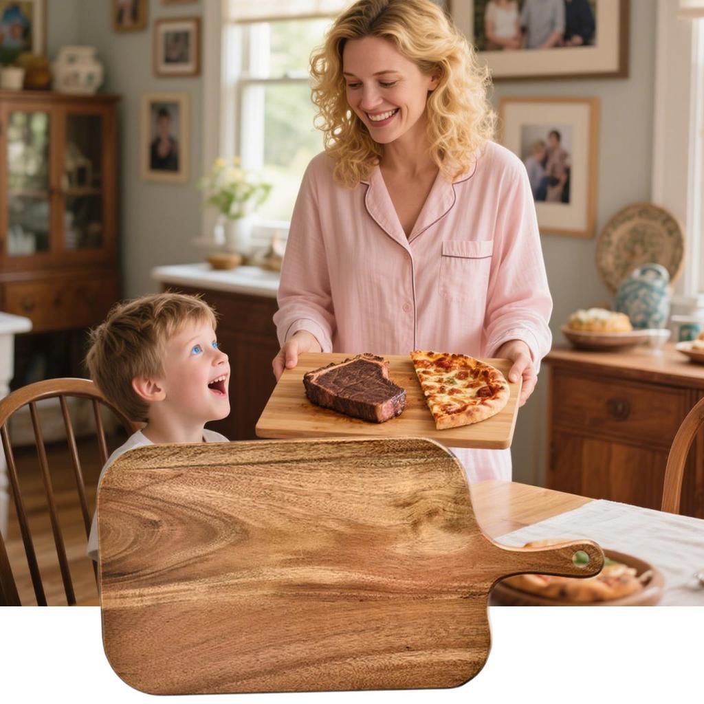 Wood Cutting Board And Chopping Board With Handle For Meat Charcuterie Board Serving Board For Cheese