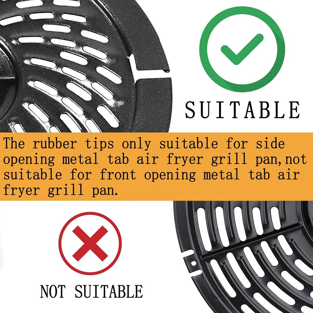 Replacement Rubber Bumpers for Power XL Crisper Plate,8 Pcs Fryer Silicon Rubbers Tips,Air Fryer Replacement Parts Accessories