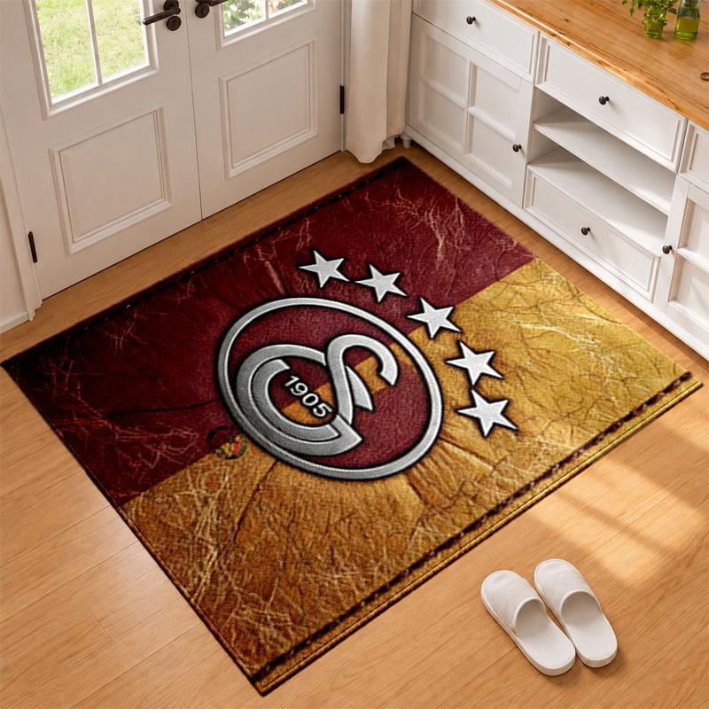 Galatasaray Teppich Fußmatte für Wohnzimmer oder Schlafzimmer Schutzmatte unter Stuhl Bürodekoration Weihnachtsgeschenk Geburtstagsgeschenk
