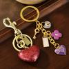 Heart Shape Key Holder Pendant With Metal Finish For Handbag Decoration And Gift