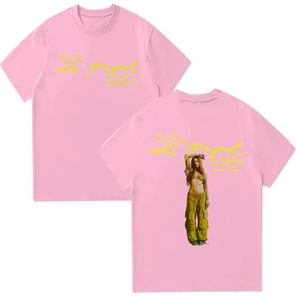 Y2K Herbst und Winter Unterwäsche Tini Stoessel Merch T-Shirt De Papel Mode Baumwolle Kurzarm T-Shirts Herren Damen Hip Hop Kleidung