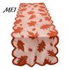Fall Harvest Table Decor Runner Decorations, Maples Leaves Lace Orange Thanksgiving Dining Runner, Autumn Decorations for Kitchen Party Translucent