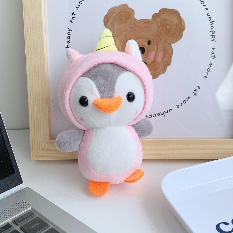 Cute Drag Penguin Plush Animal Bag Keychain Pendant Coin Wallet Car Key Plush Pendant
