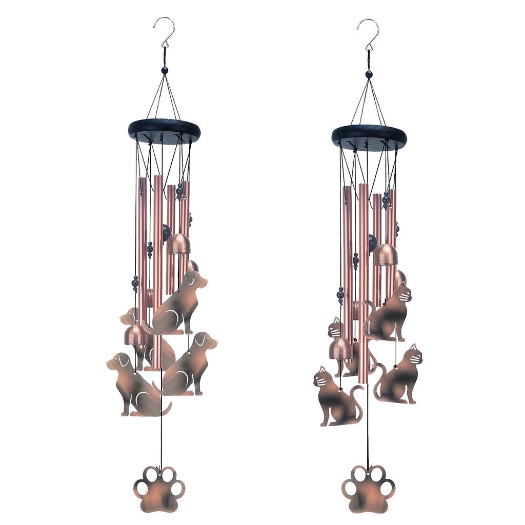 Iron & Pine Wind Chime Dog Memorial Garden Decor