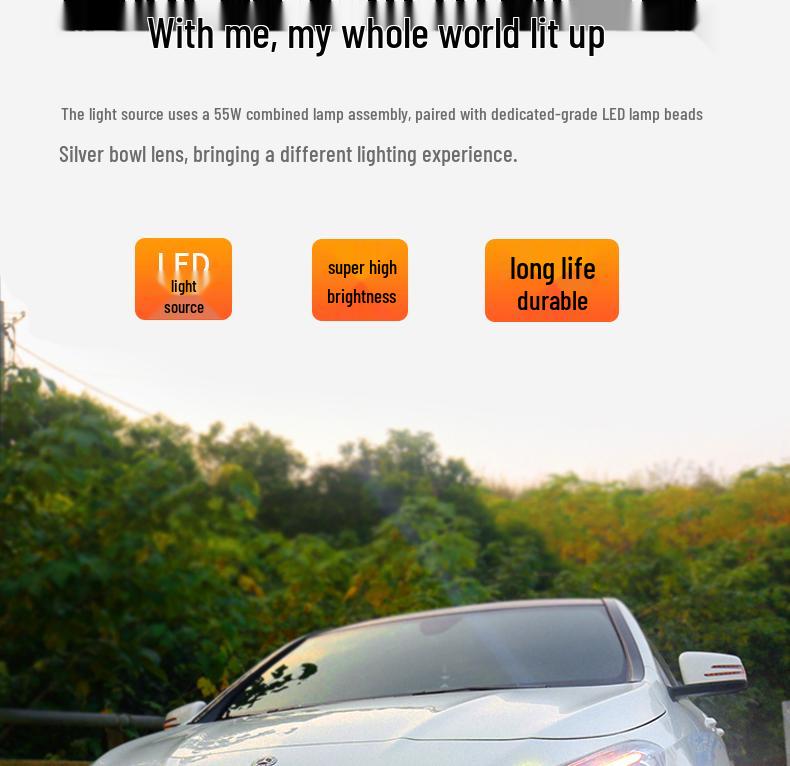 LED Headlight Assembly with Daytime Running Lights for 14-20 CLA, Low/High Configuration, fits CLA200 and others.