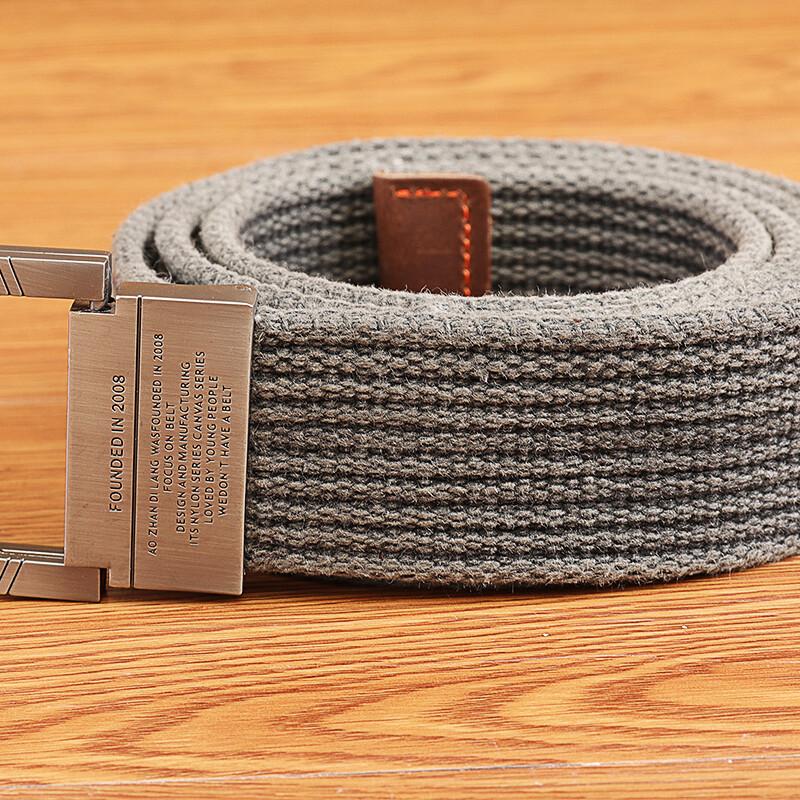 Men's Canvas Double Ring Buckle Belt