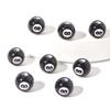Z37 50pcs Fun Cartoon Billiard Design Black Beads Jewelry DIY Handmade Bracelet Earrings Key Chain Accessories Fashion Material
