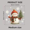 2025 New Year Snowman Santa Claus Home Room Wall Glass Static Sticker Removable Cartoon Christmas Window Sticker Decoration