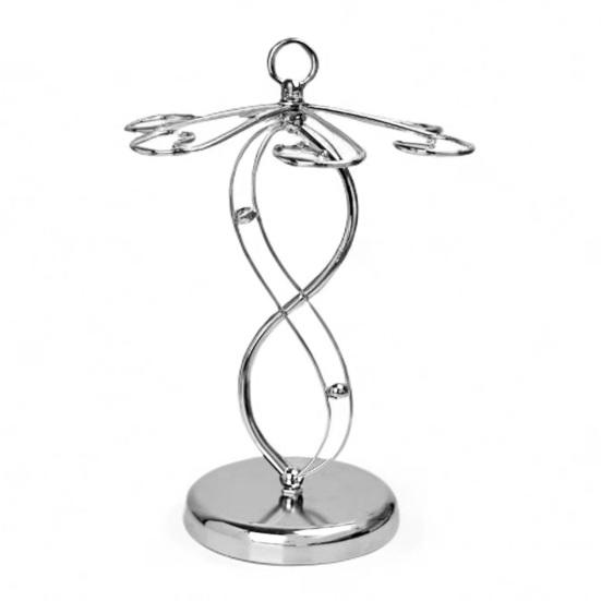 Metal Wine Glass Holder Freestanding Rack for 6 Glasses Compact Goblet Organizer for Kitchen Countertop And Bar