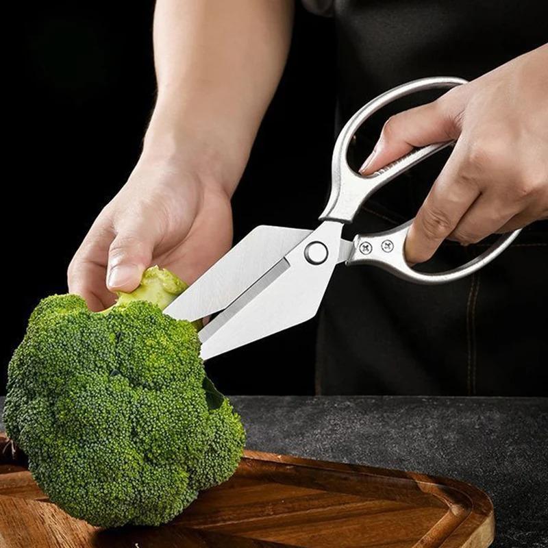 High Hardness Chicken Bone Scissors Stainless Steel Kitchen Scissors Non -slip Handle Barbecue Scissors Fish Household Cooking
