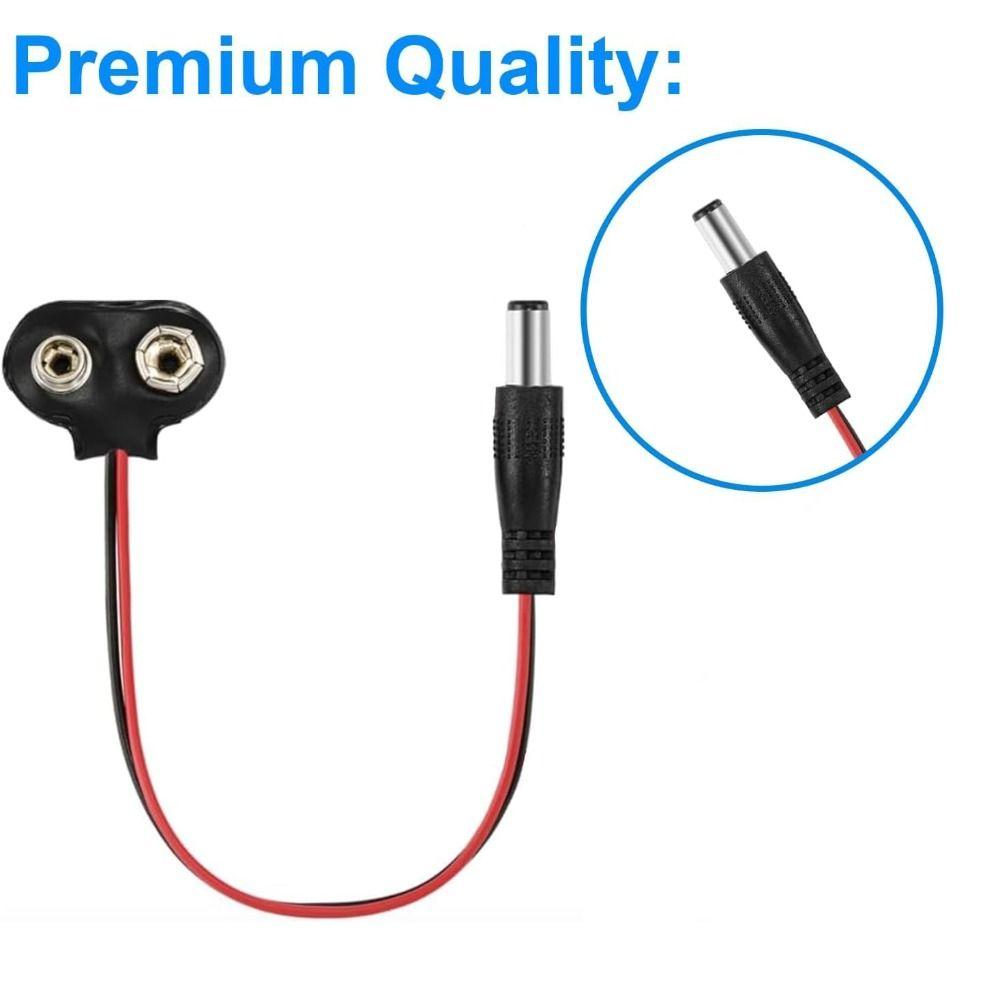 10pcs T-type Male DC Plug 5.5*2.1mm DC Power Plug Professional Battery Snap Electronic Projects