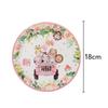 Pink Jungle Animals Party Tableware Set: Plates, Cups, Napkins & Tablecloths.