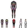 Sexy Iron Man Harley Quinn Halloween Cosplay Jumpsuit Women's Bodysuit