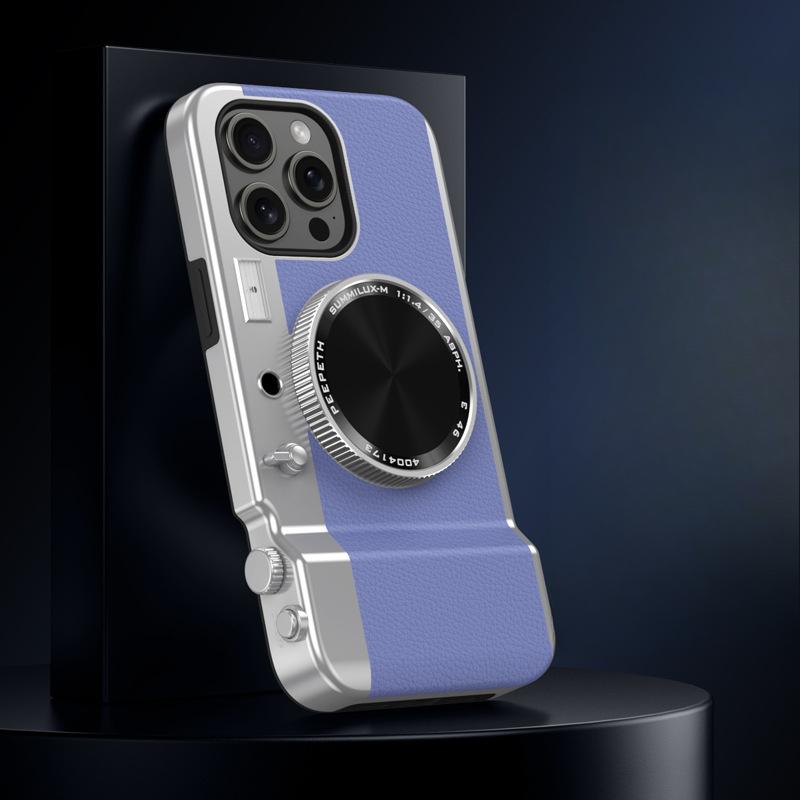Built-in Camera Integrated, Compatible with Apple 15promax Phone Case, IPhone14 Magnetic 13 Photo Beauty Mirror
