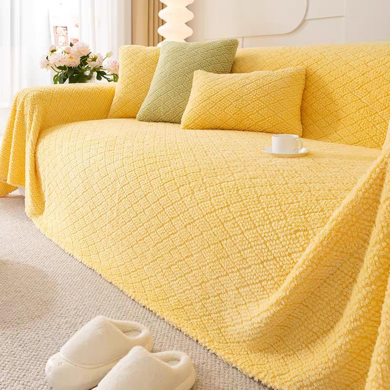 Thick Plush Sofa Cover Autumn and Winter High-end Sofa Cushion Anti-cat Scratch All-purpose Velvet Sofa Towel