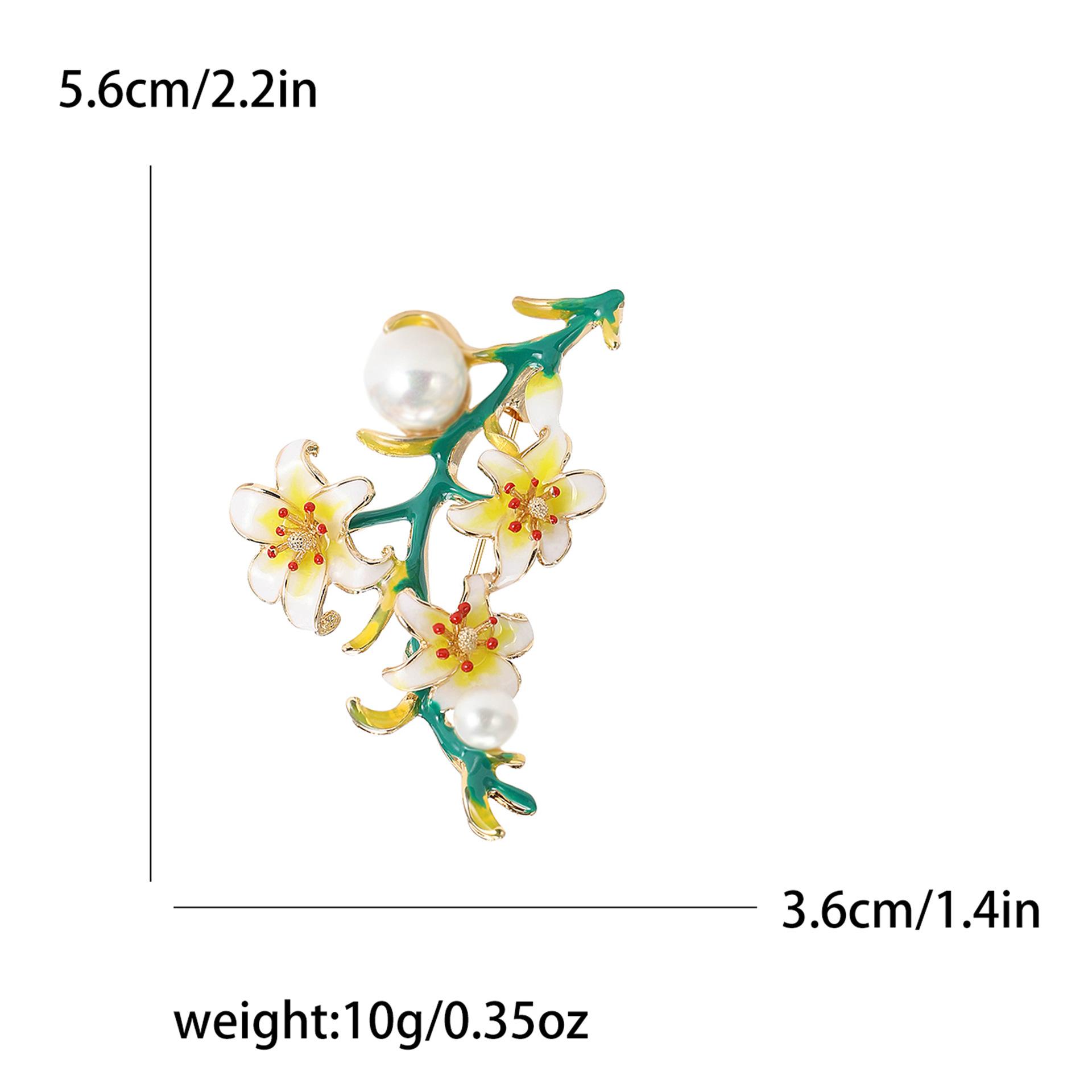 

Модная брошь в виде букета лилий из высококачественного сплава с эмалью, элегантная, темпераментная, женская одежда, корсаж, ювелирные изделия, булавка