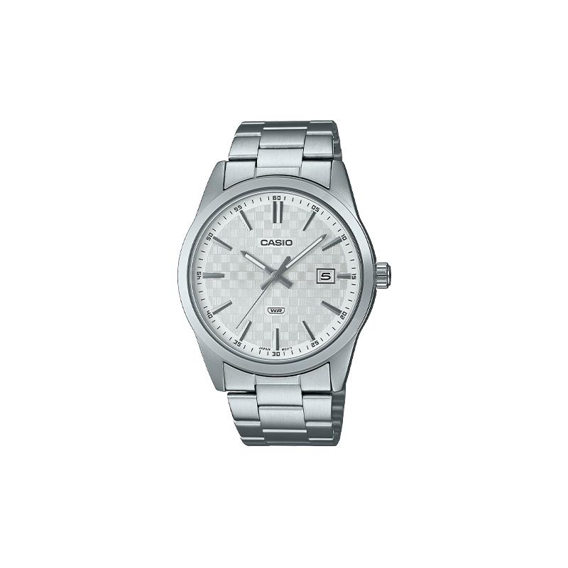 

Casio trendy sports waterproof quartz movement stainless steel strap Japanese and Korean watch men s watch silver dial MTP-VD03D-7A срібний