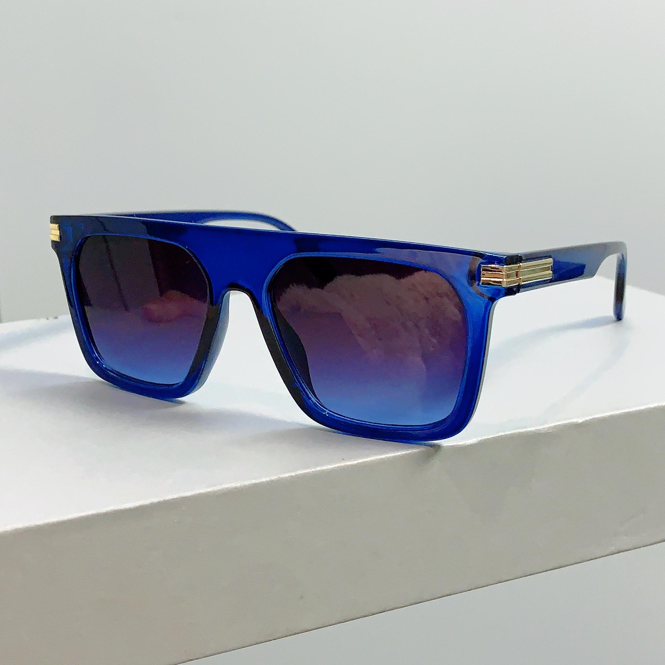 

Новые квадратные солнцезащитные очки Мужские Модные Винтажные Градиентные Солнцезащитные очки Женские Стильные Трендовые Брендовые Дизайнерские Очки without case