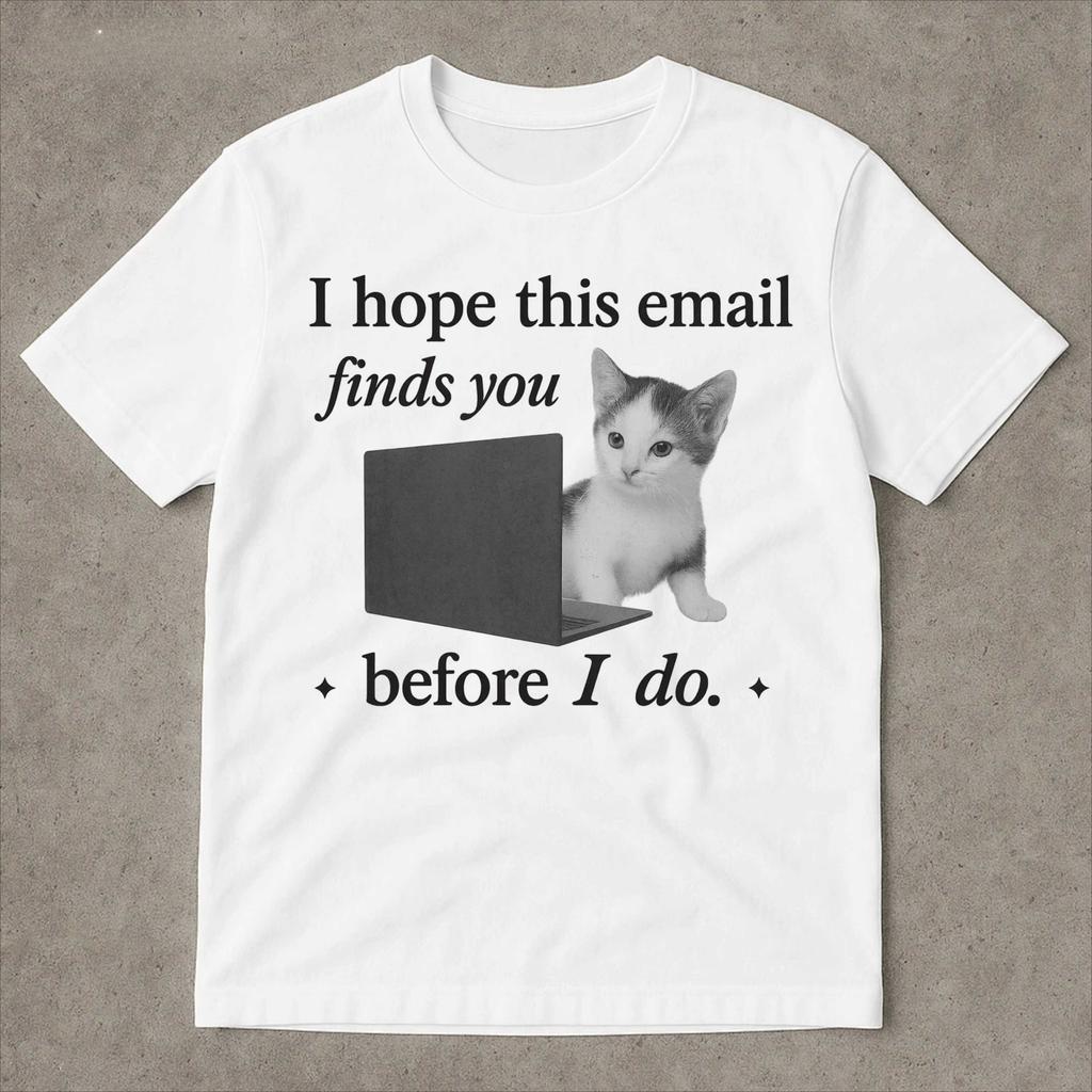 Funny Cat Meme Shirt - Brain Rot Ironic Funny Meme T-ShirtStupid Funny Shirts Soft Cotton Fabric Versatile for Daily Looks