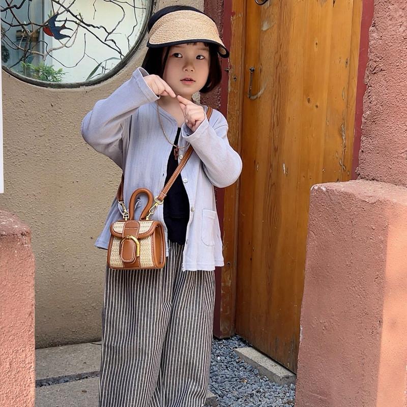 Trendy Korean Style Colorblock Mini Crossbody Bag For Kids Lightweight And Chic