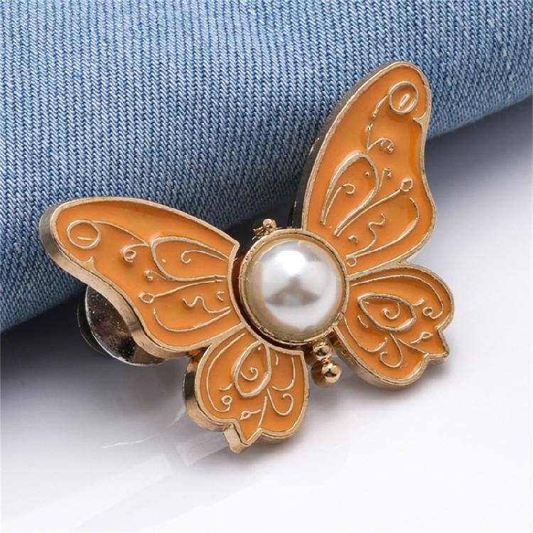1/6 Pcs Button Pins Jeans Waist Buckles Detachable Pants Waist Tightener Jeans Button Pins Butterfly Waist Buckles