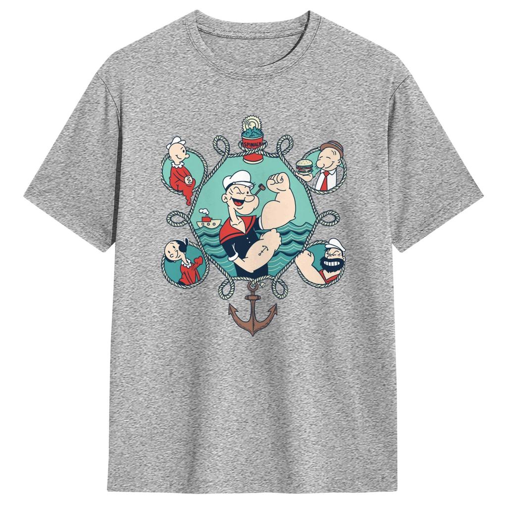 T-shirt Popeye il Marinaio Estate T-shirt Popolari 100% Cotone Girocollo Taglia Grande 5XL Magliette Manica Corta Y2K Retro Top