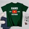 Patriotische Flagge Vietnam Gegr. 1945 Hanoi Unisex T-Shirt Shirts T-Shirt Rundhals T-Shirts Unisex Jungenkleidung 100% Baumwolle