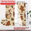 Flat Printing Gingerbread Joy Chic Curtain Cloth Yarn Curtains Holiday Use Bedroom Living Room Office Teens Set Of 2 Made Polyester Washable Area