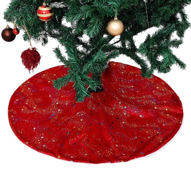 Shimmering Sequins Skirt for Christmas Tree Elegant Holiday Tree Accessories Festival Decoration for Party Celebration