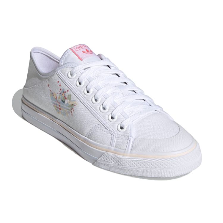 adidas Collapsible Nizza Low White Halo Amber Unisex Sneakers Cloud-White Hazy-Rose GZ8394