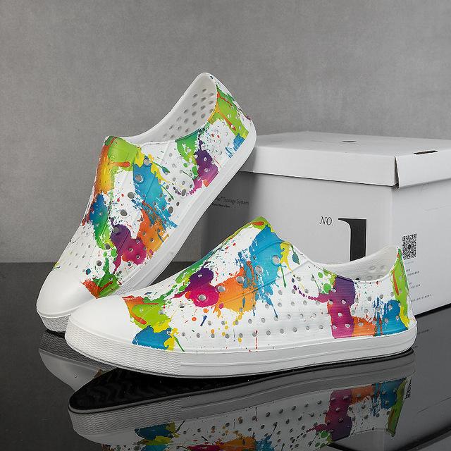 Atmungsaktive Slipper für den Sommer, ausgehöhlte, bequeme Strand-Wasserschuhe für Damen, leichte Wanderschuhe für Jungen