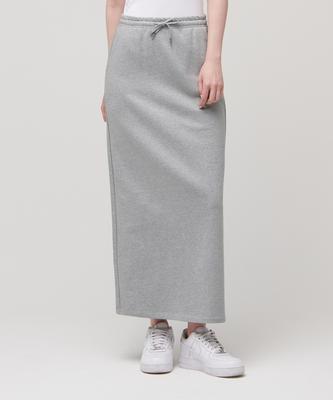 Woman Women'S Sweat Maxi Skirt [Medium Grey]