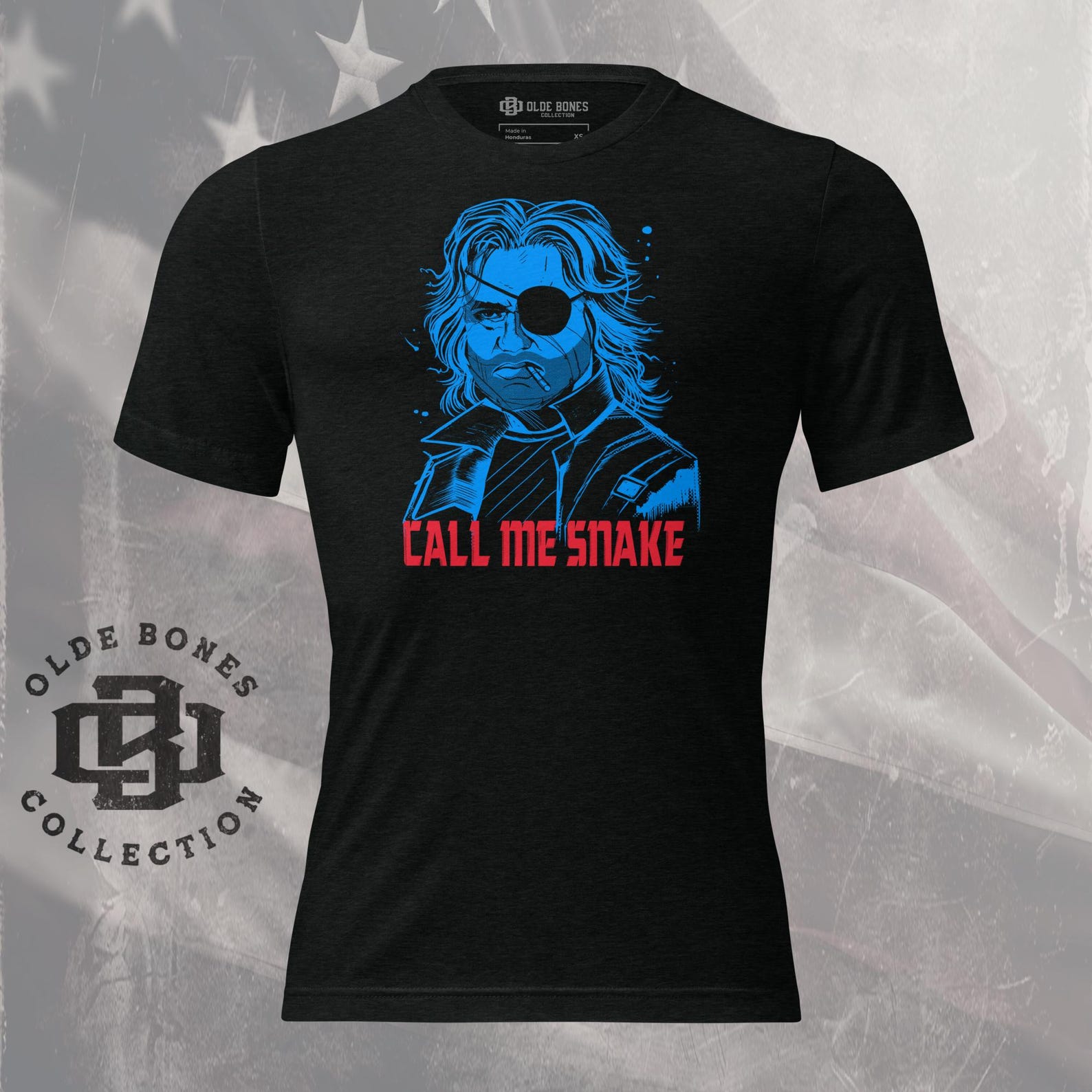 Tri-Blend Black Snake Plissken T-Shirt L
