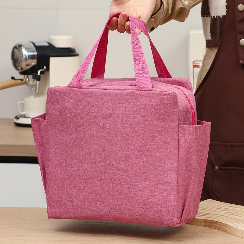 Cationic Waterproof Double-Pocket Insulated Lunch Bag with Aluminum Foil