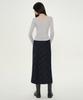 Musinsa Standard Woman Women'S Ombre Check Maxi Skirt [Navy]