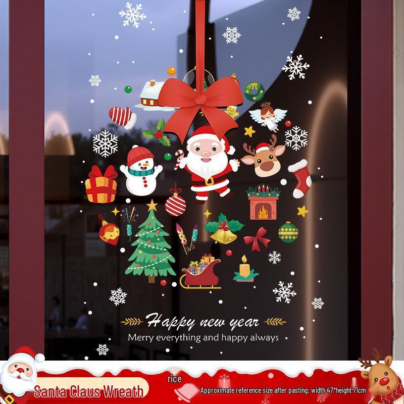 Santa Claus Window Cling Christmas Decoration Decal