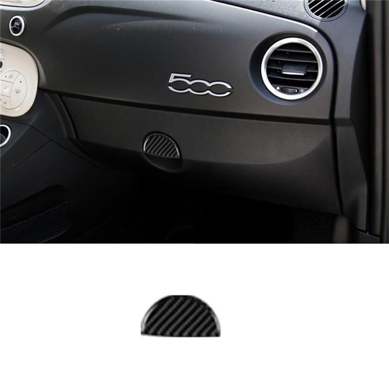 Black Car Interior Decoration Protection Carbon Fiber Sticker For Fiat 500 2012-2015 With Navigation System