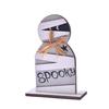 Halloween Wooden Ghost Sign Cute Ghost Witch Pumpkin Tiered Tray Decoration for Home Shelf Mantel Tabletop Windowsill Decor