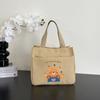 High-value Canvas Handbag  Simple and Small Three-dimensional Bag Commuting Thickened To Work Bento Meal Bag