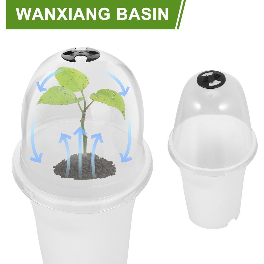 2Pcs Plastic Planting Pots Sturdy Succulent with Drainage and Air Inlet Flower Pots for Garden Home Yard Use