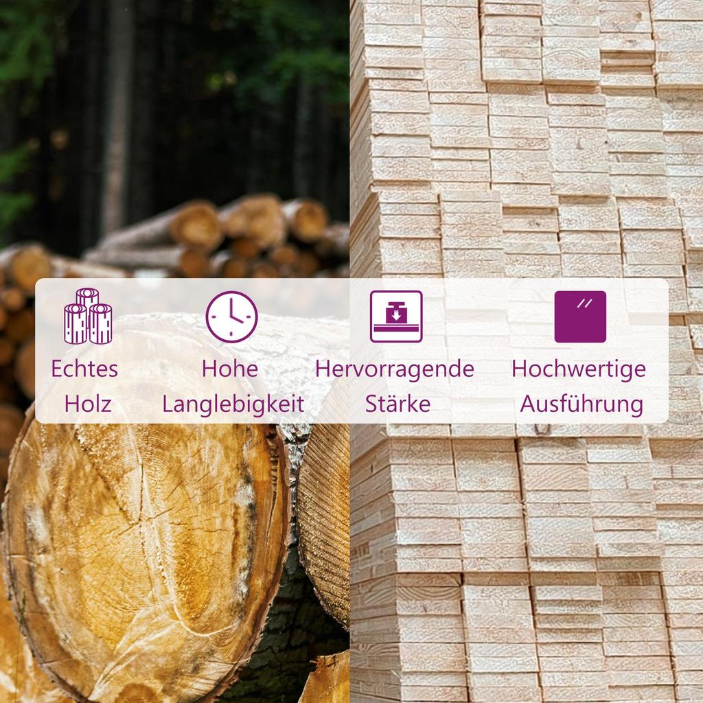 Wohnzimmer-Couchtisch, Beistelltisch für das Sofa, TV-Schrankspeicher, 110x50x33,5 cm aus massivem Kiefernholz