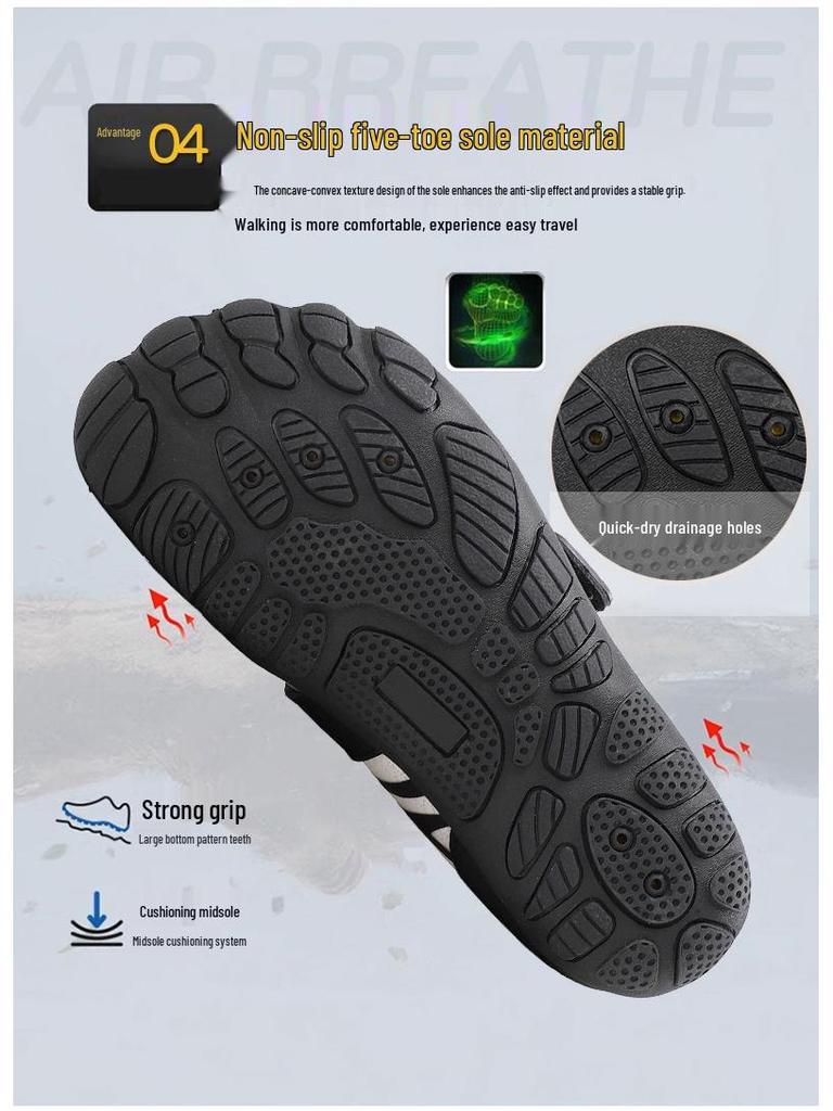 Children's Lightweight Non-Slip Five-Finger Shoes: Ideal for Outdoor, Hiking, Beach, and Swimming Activities