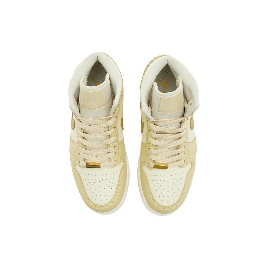 Jordan 1 Mid Se Pale Vanilla Metallic Gold Women's FB9892-200